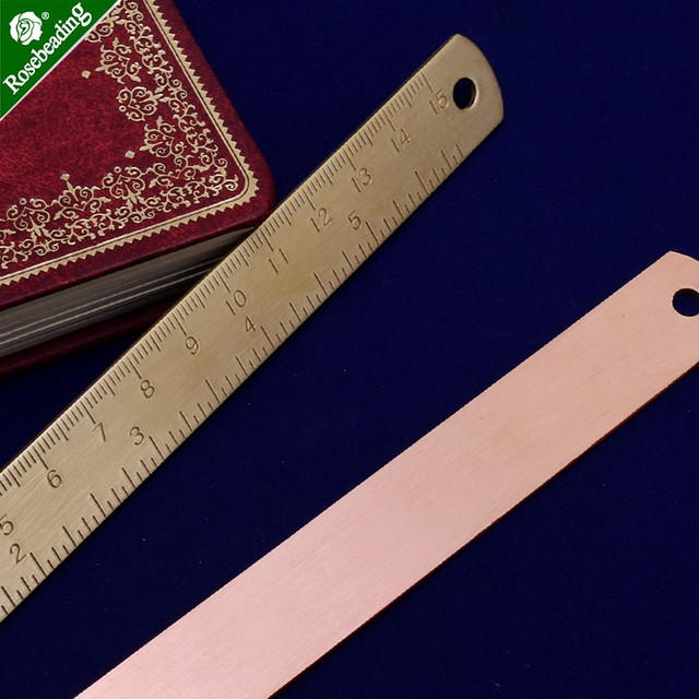 15cm (6) Brass Ruler, Copper Ruler, Bullet Journal Ruler,stencils,dividing  rule,sold 1pc/lot